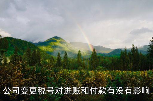 稅號變更是什么意思，公司變更稅號對進賬和付款有沒有影響