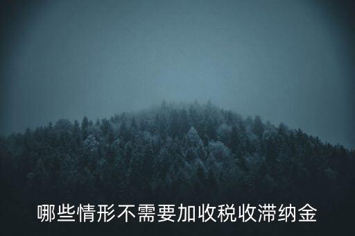 什么稅要加收滯納金，關(guān)于稅收滯納金