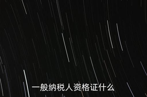 一般納稅人的資格證明是什么，一般納稅人的認(rèn)定資格是什么