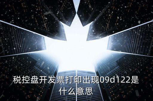 發(fā)票09d121什么意思，稅控盤開發(fā)票打印出現(xiàn)09d122是什么意思
