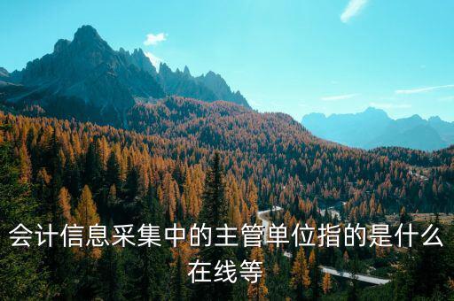 主管征收機(jī)關(guān)填什么，會計信息采集中的主管單位指的是什么在線等