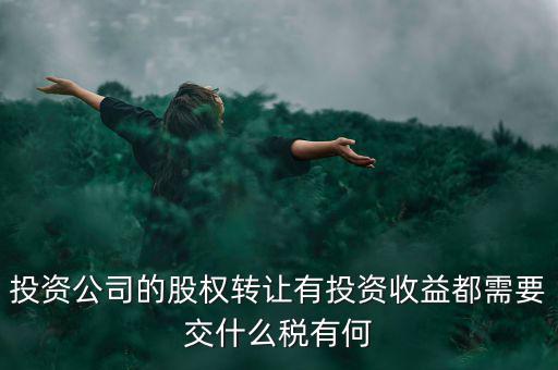 投資公司的股權轉讓有投資收益都需要交什么稅有何