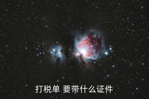 打印稅單需要什么證件，到稅務打印稅單需要什么資料