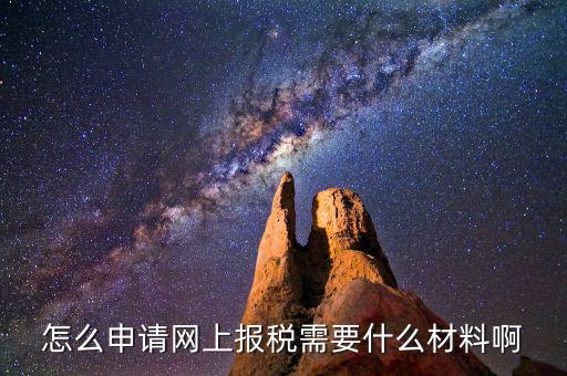 網上國稅報稅需要什么資料，怎么申請網上報稅需要什么材料啊