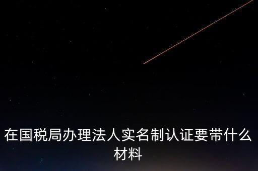 辦理實名辦稅需要什么資料，在國稅局辦理法人實名制認證要帶什么材料