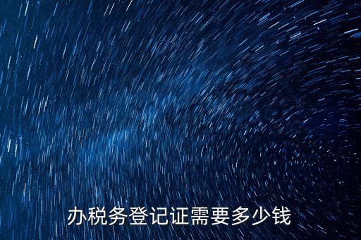 辦稅務登記證需要多少錢