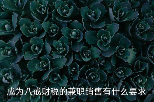 成為八戒財(cái)稅的兼職銷(xiāo)售有什么要求