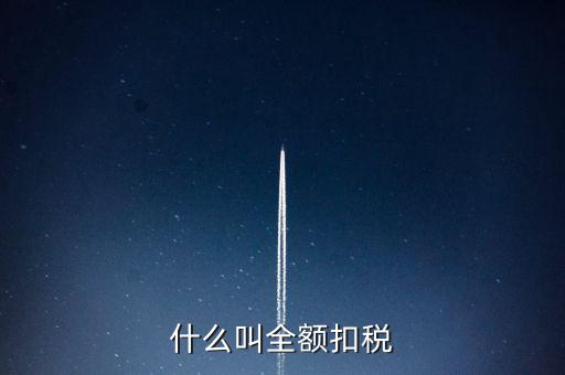 什么是全額納稅，請問地稅局說的個稅要全員全額交納是啥意思
