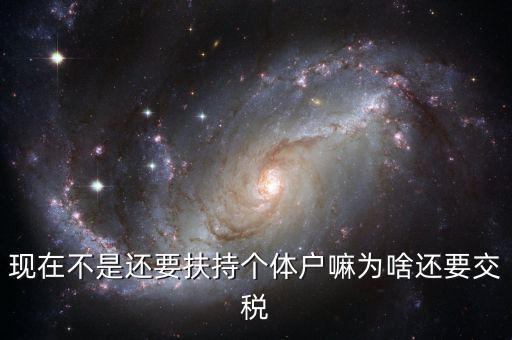 現在不是還要扶持個體戶嘛為啥還要交稅