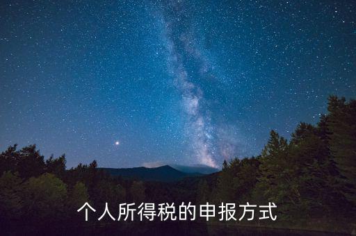 個(gè)人所得稅按什么報(bào)，個(gè)人所得稅選擇哪種申報(bào)方式