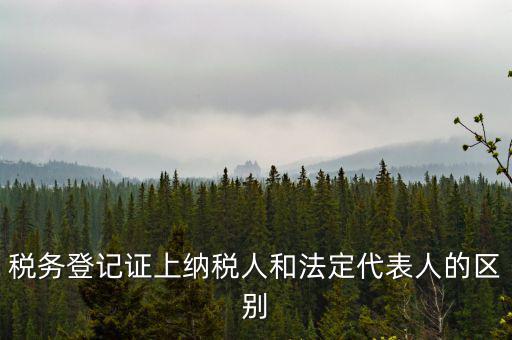 納稅人法定人是什么意思，稅務登記證上納稅人和法定代表人的區(qū)別