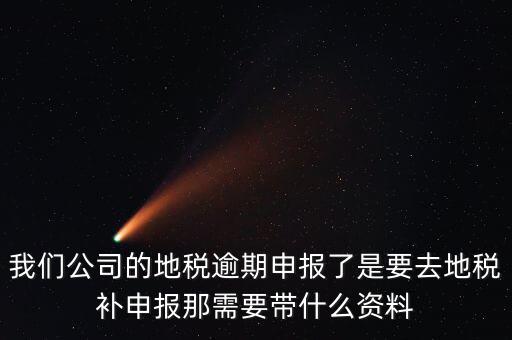 逾期申報(bào)需要帶什么資料，我們公司的地稅逾期申報(bào)了是要去地稅補(bǔ)申報(bào)那需要帶什么資料