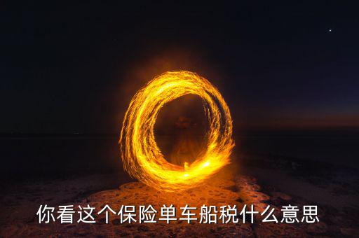 保險(xiǎn)車船稅是什么，你看這個(gè)保險(xiǎn)單車船稅什么意思