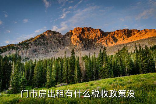 門市房出租交什么稅，門市房出租有什么稅收政策沒