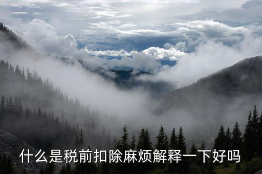 工資稅前扣減是什么意思，什么是稅前扣除