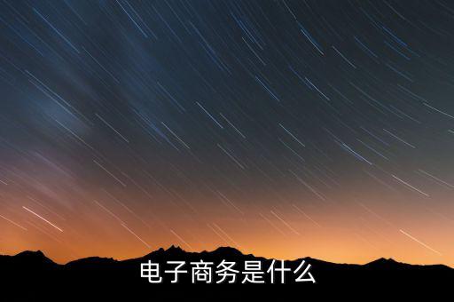 什么是電子稅務(wù)，什么是電子商務(wù)