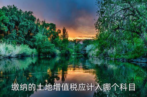土地增值稅計(jì)什么科目，繳納的土地增值稅應(yīng)計(jì)入哪個(gè)科目