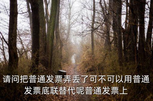 請問把普通發(fā)票弄丟了可不可以用普通發(fā)票底聯替代呢普通發(fā)票上