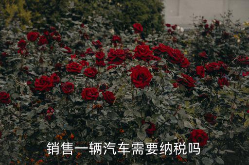銷售汽車征收什么稅，銷售一輛汽車需要納稅嗎