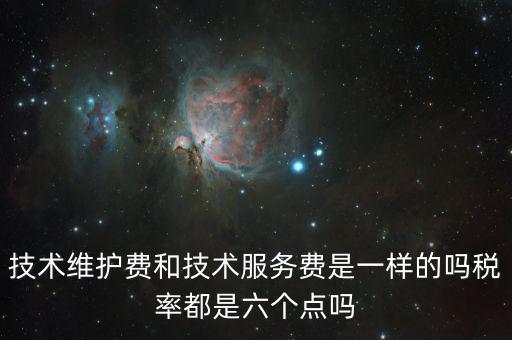 技術(shù)維護(hù)費(fèi)和技術(shù)服務(wù)費(fèi)是一樣的嗎稅率都是六個點(diǎn)嗎