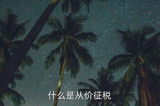 從價計征稅是什么，請問什么是從價計征從量計征怎么理解多謝