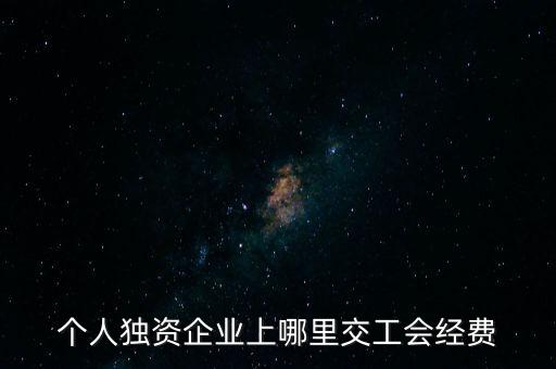 個人獨(dú)資企業(yè)上哪里交工會經(jīng)費(fèi)