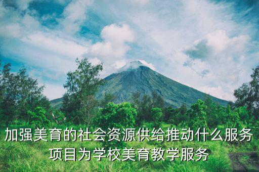 加強美育的社會資源供給推動什么服務(wù)項目為學校美育教學服務(wù)