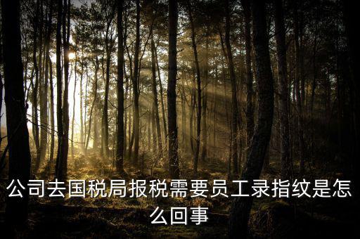 稅務(wù)局采集指紋干什么，指紋采集器是干什么用的