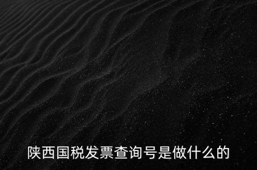 陜西國稅六個一是什么，陜西國稅發(fā)票查詢號是做什么的