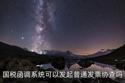 國稅函調系統(tǒng)可以發(fā)起普通發(fā)票協查嗎