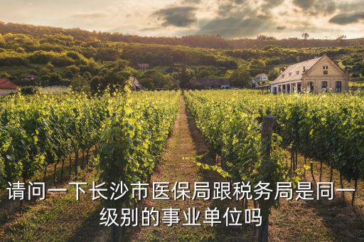 國稅局是什么醫(yī)保，請問一下長沙市醫(yī)保局跟稅務(wù)局是同一級別的事業(yè)單位嗎
