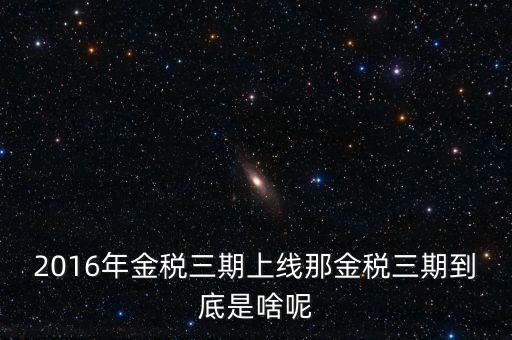 金稅三期登錄密碼是什么，金稅三期是什么意思