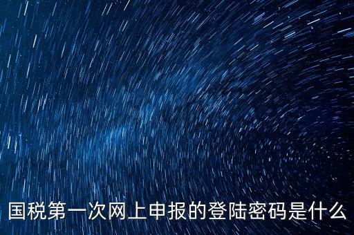 國稅網(wǎng)登錄密碼是什么原因，國稅第一次網(wǎng)上申報(bào)的登陸密碼是什么