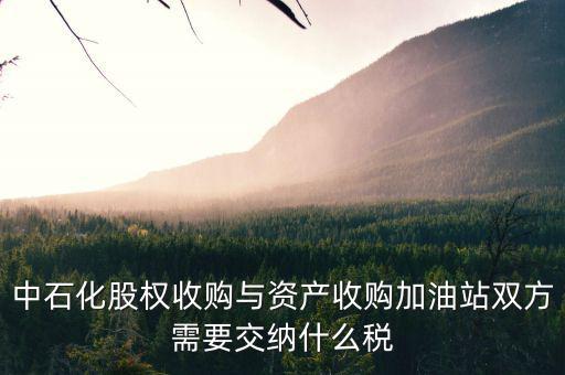 資產(chǎn)收購(gòu)要交什么稅，中石化股權(quán)收購(gòu)與資產(chǎn)收購(gòu)加油站雙方需要交納什么稅