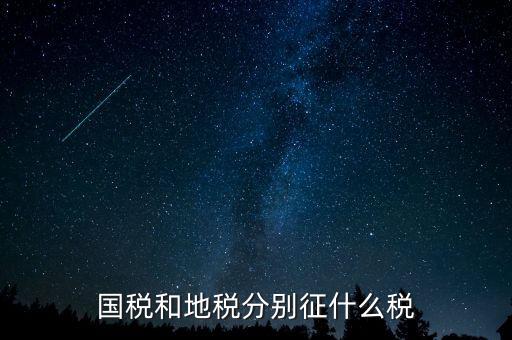 國稅地稅分別報什么稅，國稅和地稅局分別要交哪些稅和報表