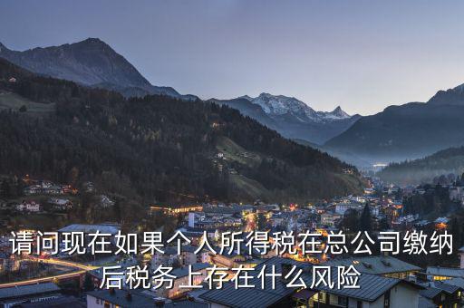 個(gè)人所得稅有什么風(fēng)險(xiǎn)，個(gè)人所得稅繳納風(fēng)險(xiǎn)有哪些