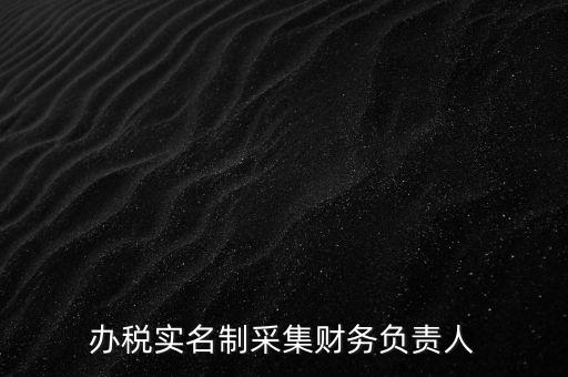 辦稅實名采集是什么，辦稅實名制采集財務(wù)負(fù)責(zé)人