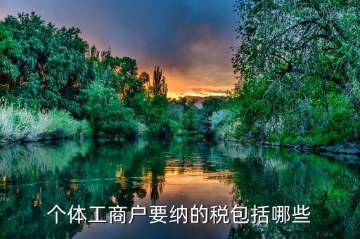 個體都交什么稅，個體戶要交什么稅收