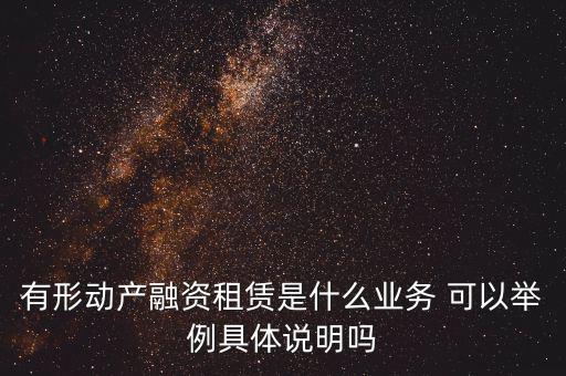 有形動產(chǎn)租賃指什么，有形動產(chǎn)租賃稅率和征收率的區(qū)別