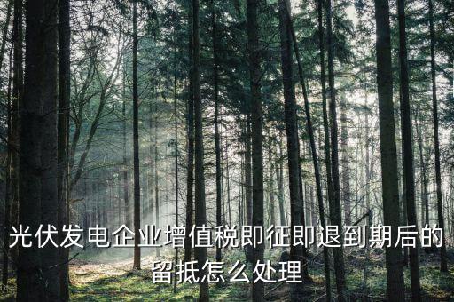 光伏企業(yè)即征即退是什么意思，請問即征既退是什么意思需要溝選嗎