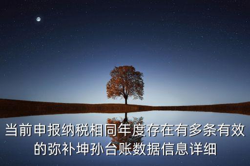 彌補虧損臺賬的維護是什么原因，您的彌補虧損臺賬數(shù)據(jù)存在問題怎樣聯(lián)系專管員