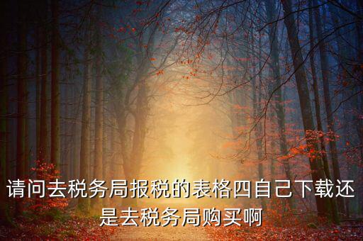 請(qǐng)問(wèn)去稅務(wù)局報(bào)稅的表格四自己下載還是去稅務(wù)局購(gòu)買啊