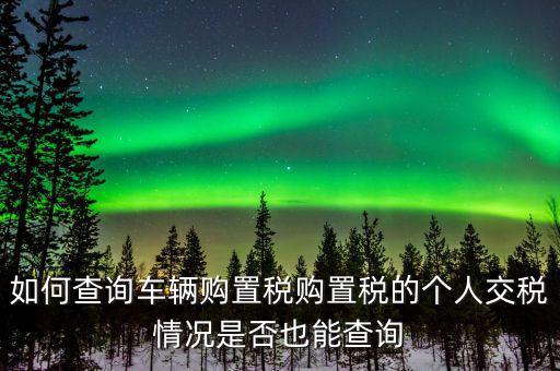 如何查詢車輛購置稅，查詢購置稅問題