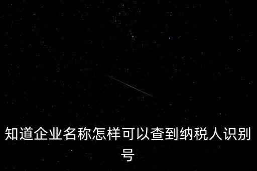 如何查詢一個公司的納稅人識別號，知道納稅人識別號怎么查單位