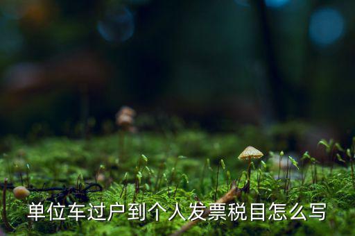 企業(yè)的車如何過戶給個人所得稅，單位車過戶到個人發(fā)票稅目怎么寫