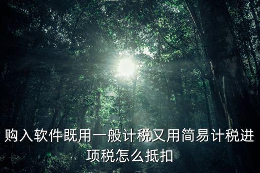 簡易計稅如何抵扣進項稅，簡易征收的一般納稅人可以抵扣進項稅嗎