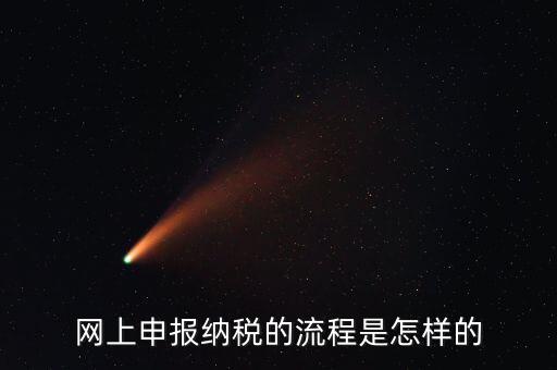 網(wǎng)上申報(bào)納稅的流程是怎樣的