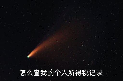 個稅如何檢查，怎么查我的個人所得稅記錄