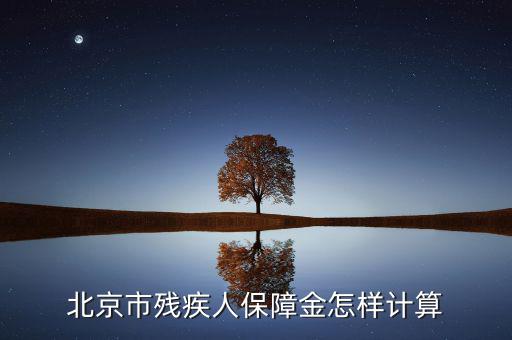北京市殘疾人保障金如何計算，北京市殘疾人保障金怎樣計算