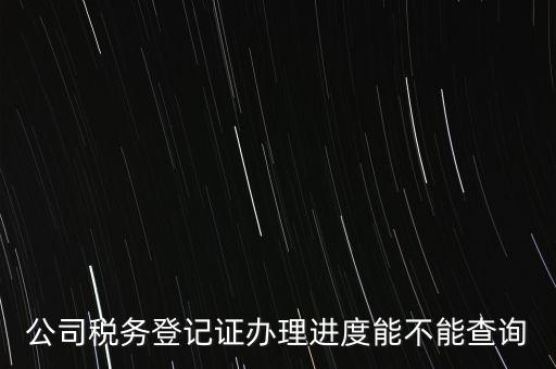 如何查詢企業(yè)稅務(wù)登記證，公司稅務(wù)登記證辦理進(jìn)度能不能查詢